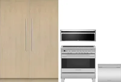 5 Piece Package Includes Refrigerator, Freezer, Range, Hood And Dishwasher